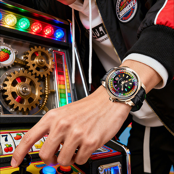 Casino Series Black Slots Machine Limited Edition Automatic Watch