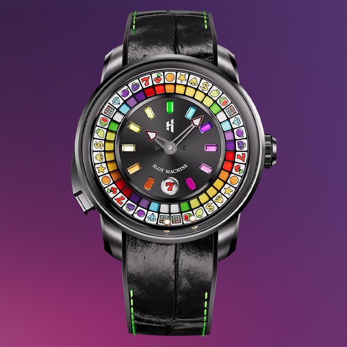 Casino Series Black Slots Machine Limited Edition Automatic Watch