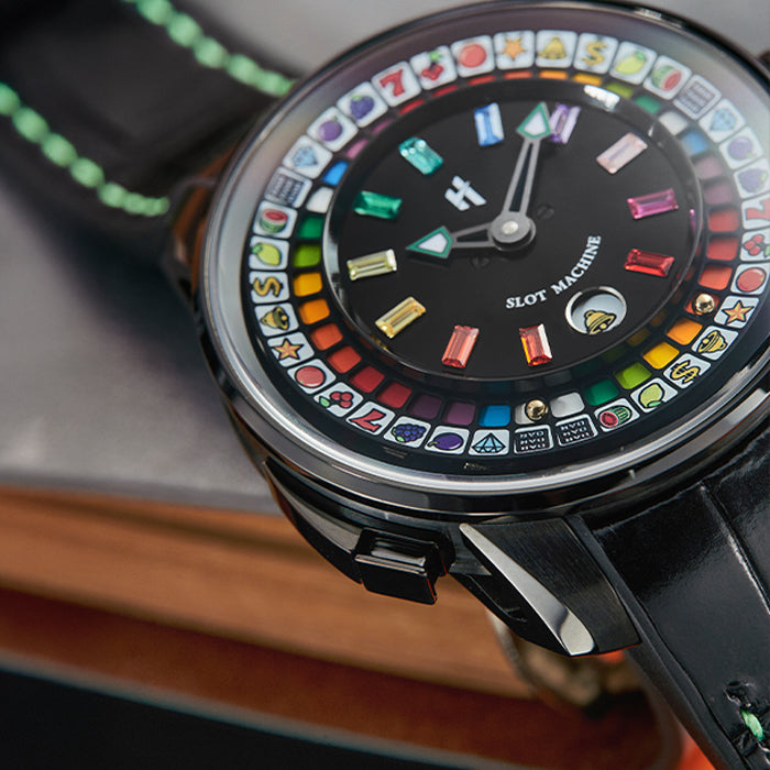 Casino Series Black Slots Machine Limited Edition Automatic Watch