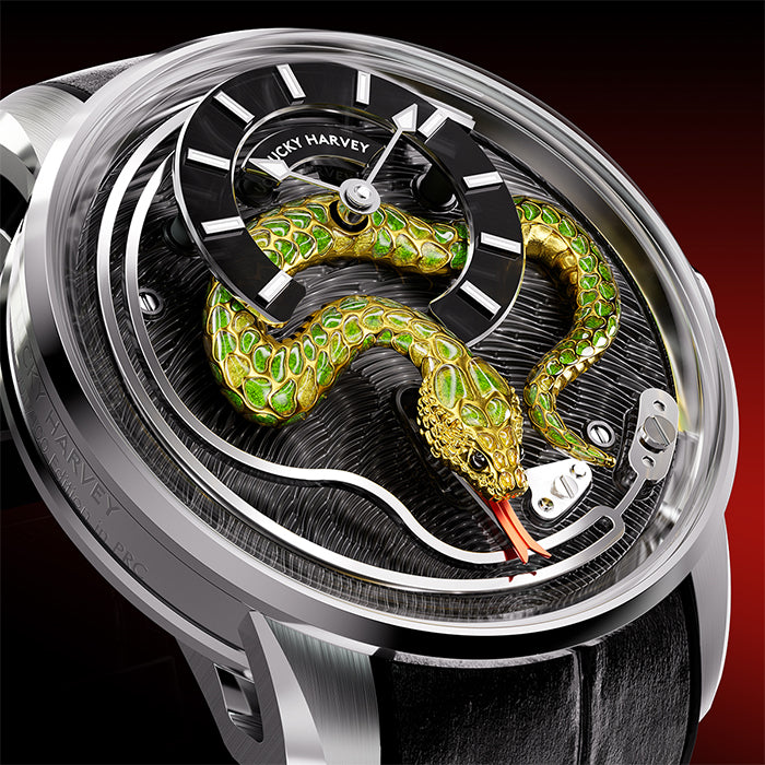 Craftmanship Series Silver Enamel Chiming Snake Limited Edition Automatic Watch