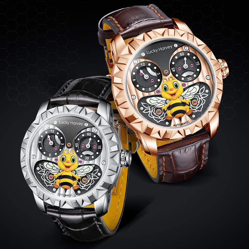 Fun Series Silver Honey Bee Automatic Watch