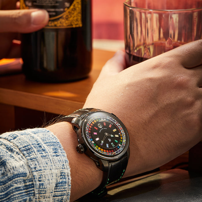 Casino Series Black Slots Machine Limited Edition Automatic Watch