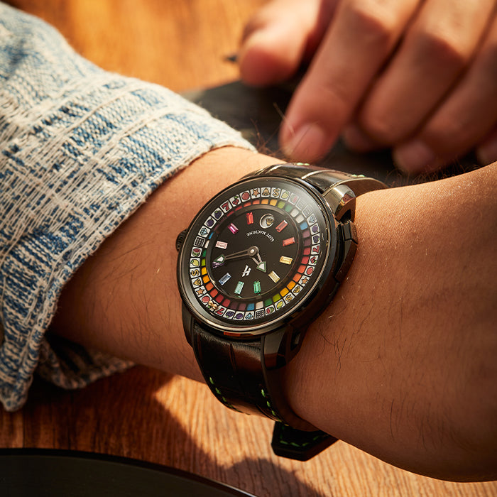 Casino Series Black Slots Machine Limited Edition Automatic Watch