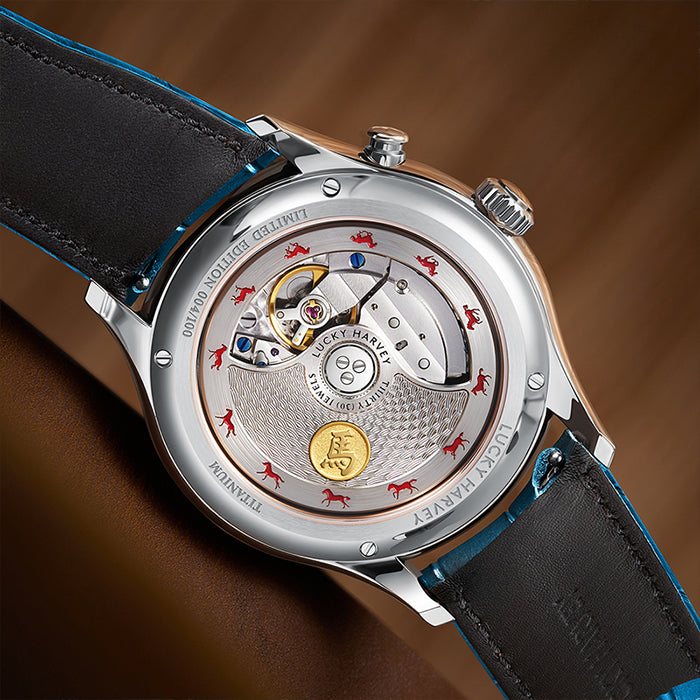 Craftmanship Series Blue Titanium Chiming Horse Limited Edition Automatic Watch