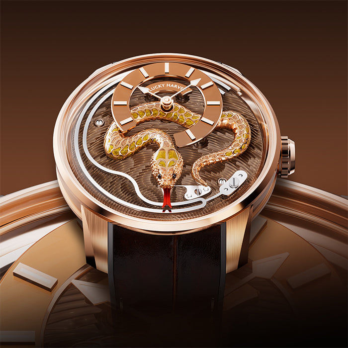 Craftmanship Series Rose Gold Enamel Chiming Snake Limited Edition Automatic Watch