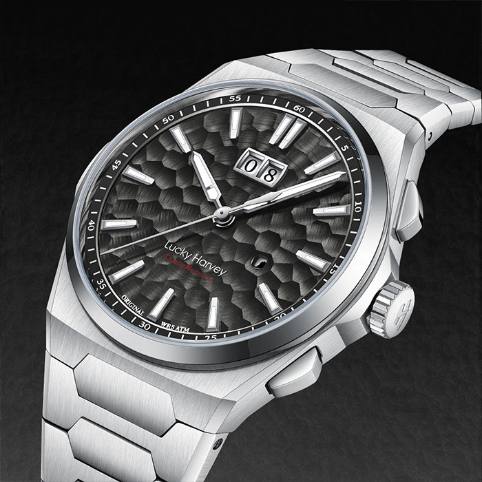 Hammer Dial Big Date Automatic Winding Black Chiming Watch