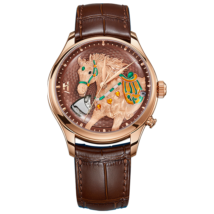 Craftmanship Series Rose Gold Titanium Chiming Horse Limited Edition Automatic Watch
