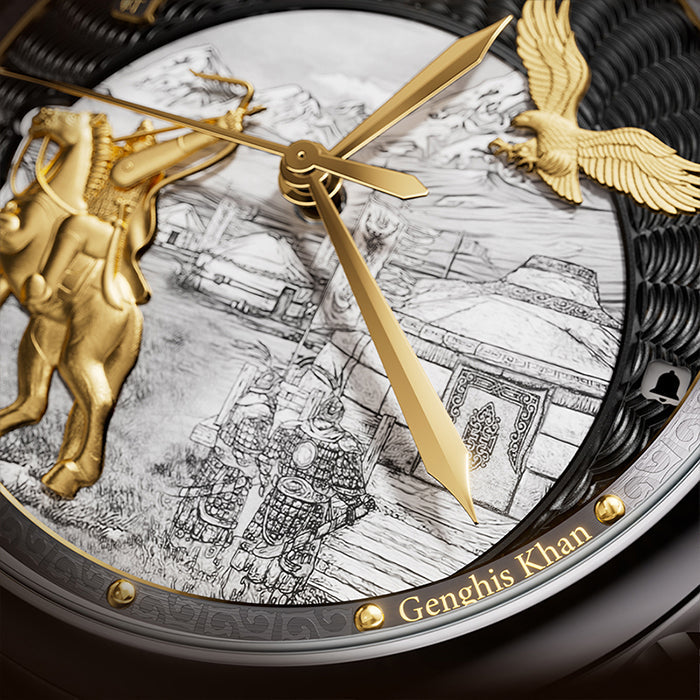 Dynasty Series Silver Titanium Chiming Genghis Khan Limited Edition Automatic Watch