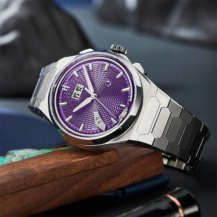 Sound Of Nature Guilloche Dial Purple Titanium Chiming Limited Edition Automatic Watch