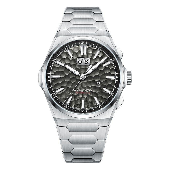 Hammer Dial Big Date Automatic Winding Black Chiming Watch