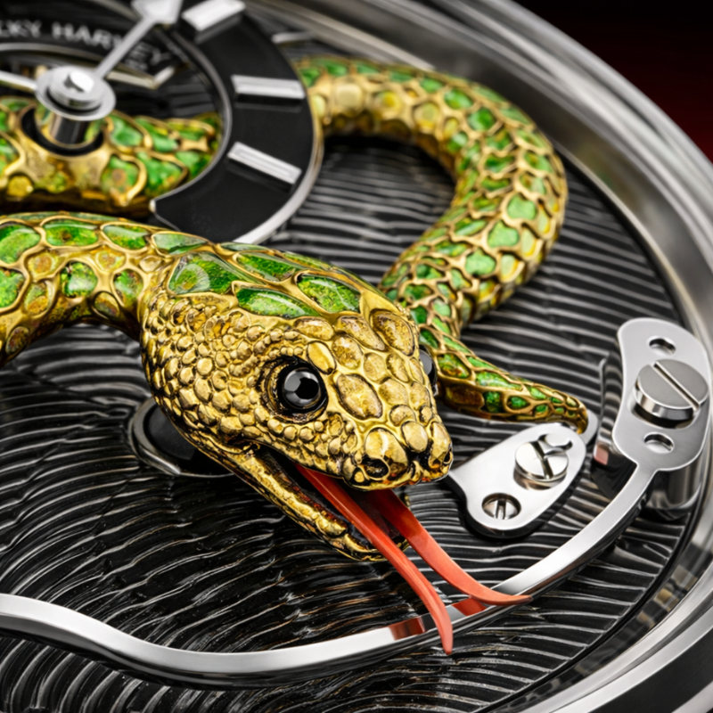 Craftmanship Series Silver Enamel Chiming Snake Limited Edition Automatic Watch
