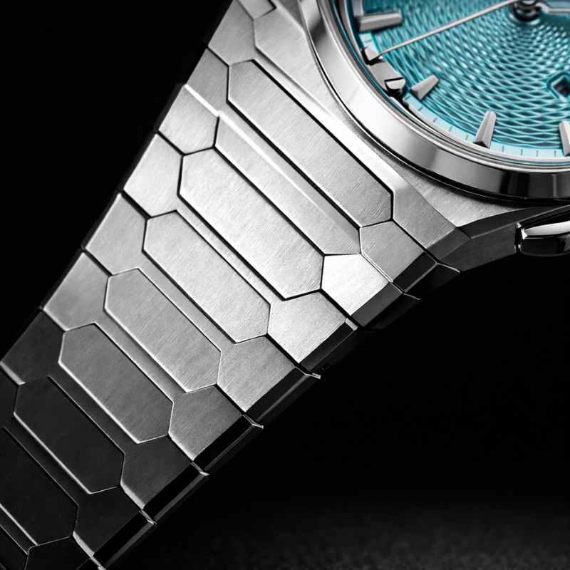 Sound Of Nature Guilloche Dial Ice Blue Titanium Chiming Limited Edition Automatic Watch