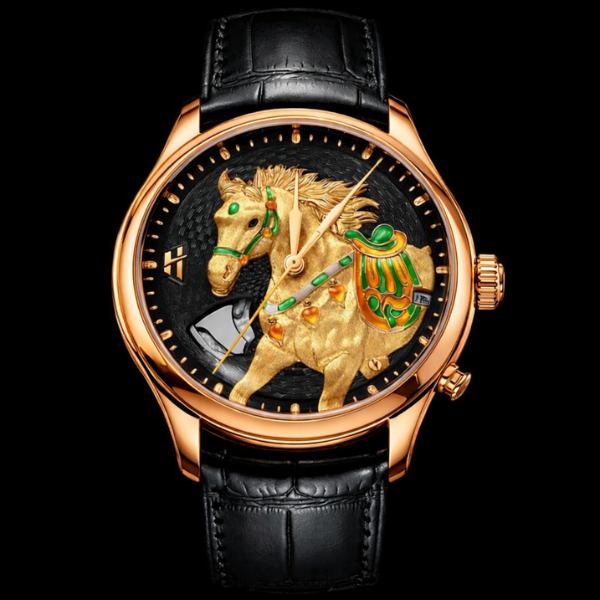 Craftmanship Series Gold Titanium Chiming Horse Limited Edition Automatic Watch