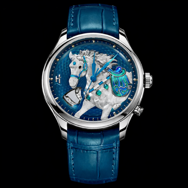 Craftmanship Series Blue Titanium Chiming Horse Limited Edition Automatic Watch