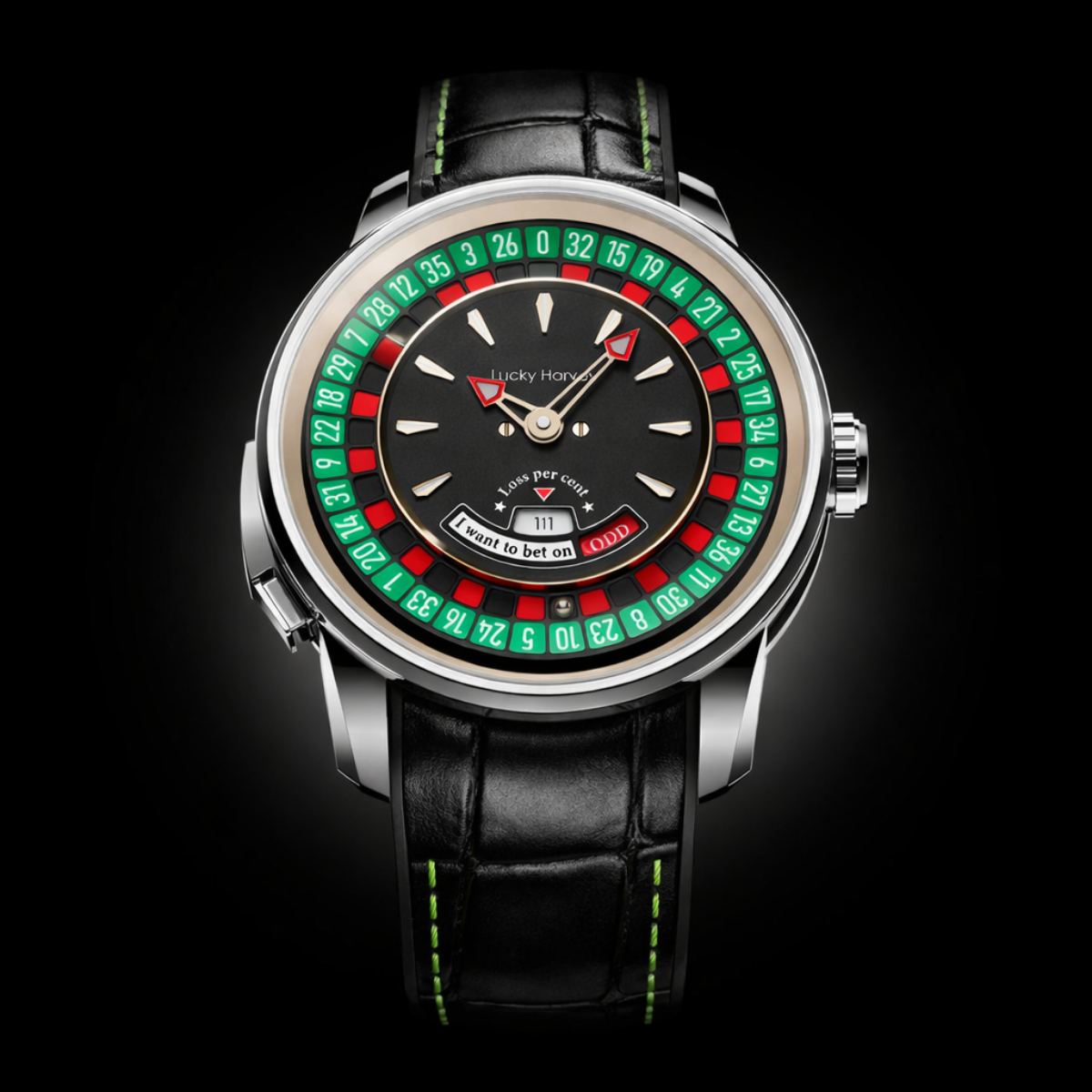 Casino Series Silver European Roulette Automatic Watch