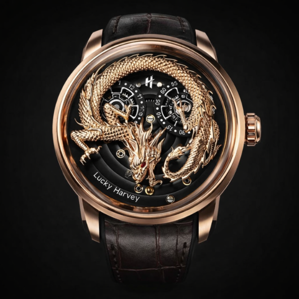 Craftsmanship Series Rose Gold Dragon Automatic Watch