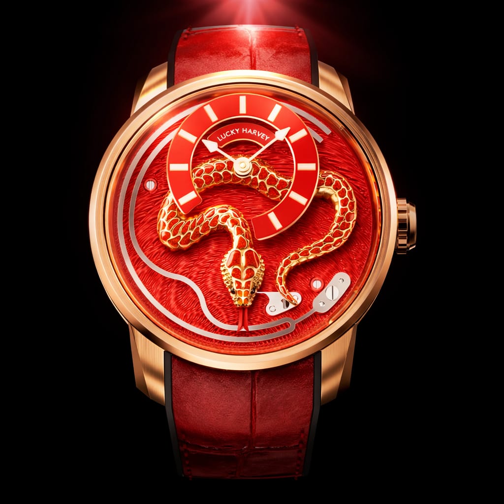 Craftmanship Series Red Enamel Chiming Snake Limited Edition Automatic Watch
