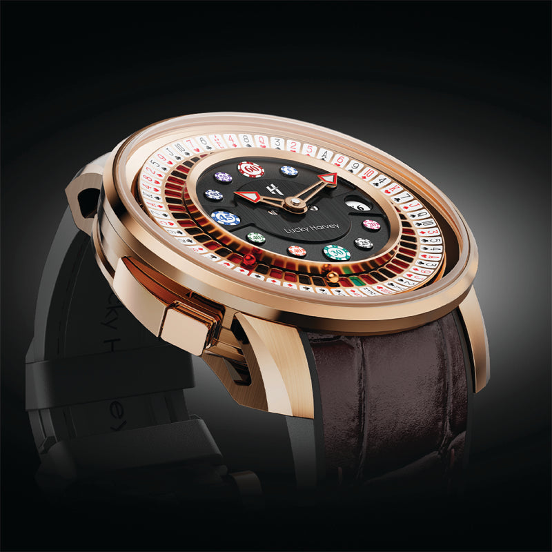 Casino Series Rose Gold Poker Roulette Automatic Watch