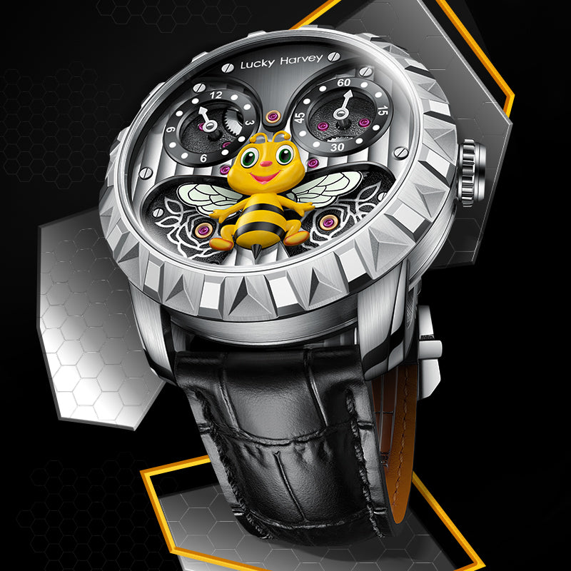 Fun Series Silver Honey Bee Automatic Watch