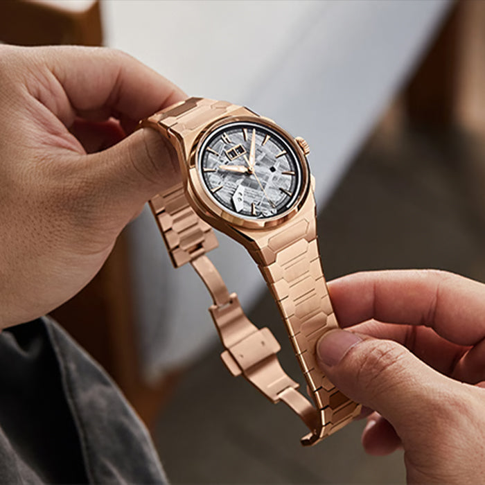 Sound Of Nature Muonionalusta Meteorite Dial Rose Gold Titanium Chiming Limited Edition Automatic Watch