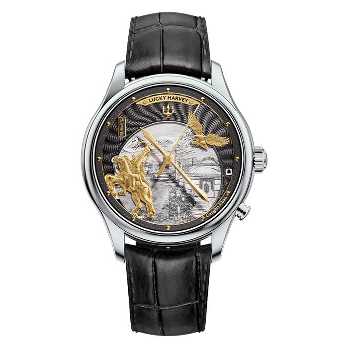 Dynasty Series Silver Titanium Chiming Genghis Khan Limited Edition Automatic Watch