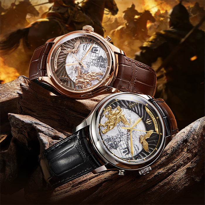 Dynasty Series Silver Titanium Chiming Genghis Khan Limited Edition Automatic Watch