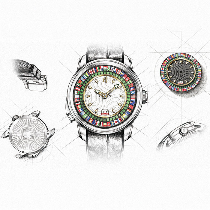 Sports Series Silver World Football Limited Edition Automatic Watch