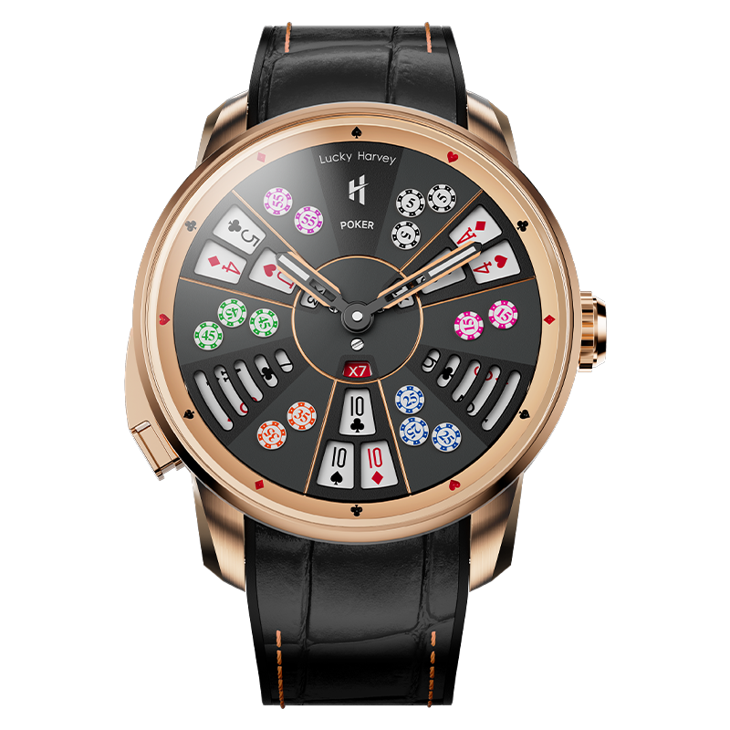 Casino Series Rose Gold Three Card Poker Automatic Watch