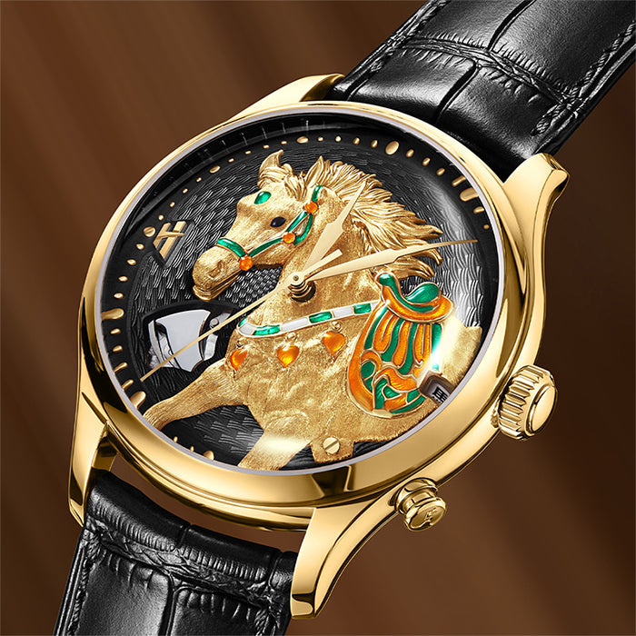 Lucky Harvey Rose Gold Titanium Chiming Horse | Limited 100