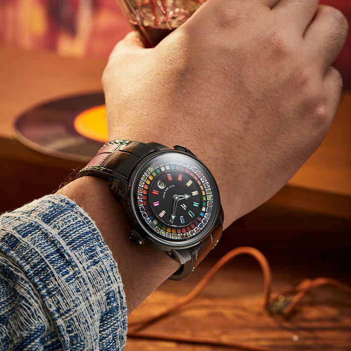 Casino Series Black Slots Machine Limited Edition Automatic Watch