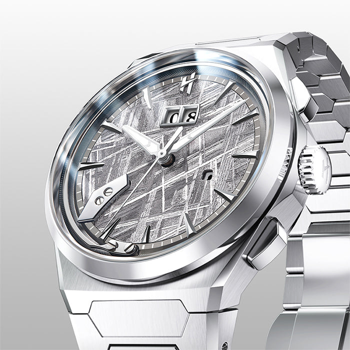 Sound Of Nature Muonionalusta Meteorite Dial Silver Titanium Chiming Limited Edition Automatic Watch
