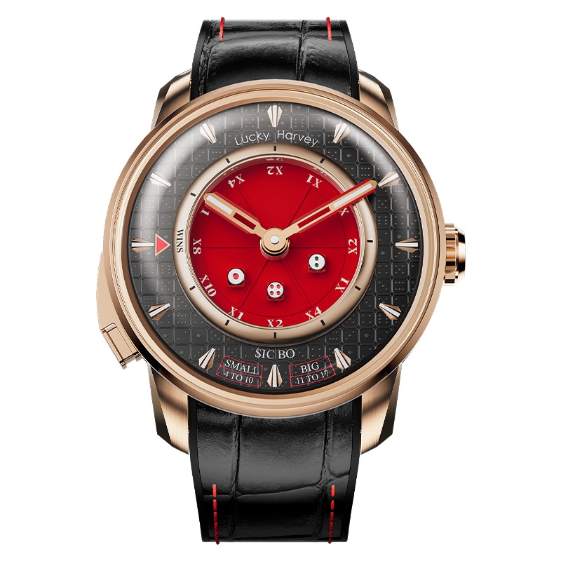 Casino Series Red Rose Gold Sic Bo Automatic Watch