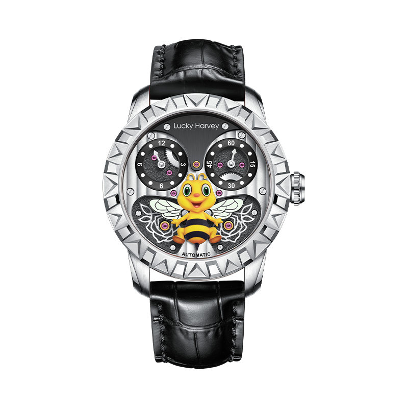 Fun Series Silver Honey Bee Automatic Watch