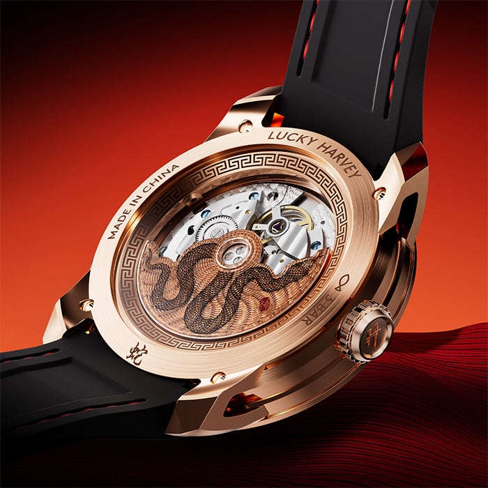 Craftmanship Series Rose Gold Enamel Chiming Snake Limited Edition Automatic Watch