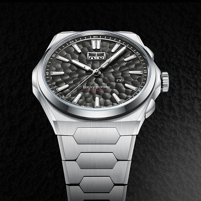 Hammer Dial Big Date Automatic Winding Black Chiming Watch