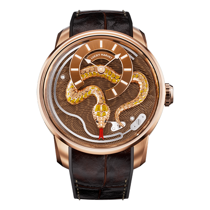 Craftmanship Series Rose Gold Enamel Chiming Snake Limited Edition Automatic Watch