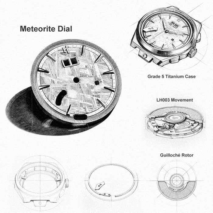 Sound Of Nature Muonionalusta Meteorite Dial Silver Titanium Chiming Limited Edition Automatic Watch