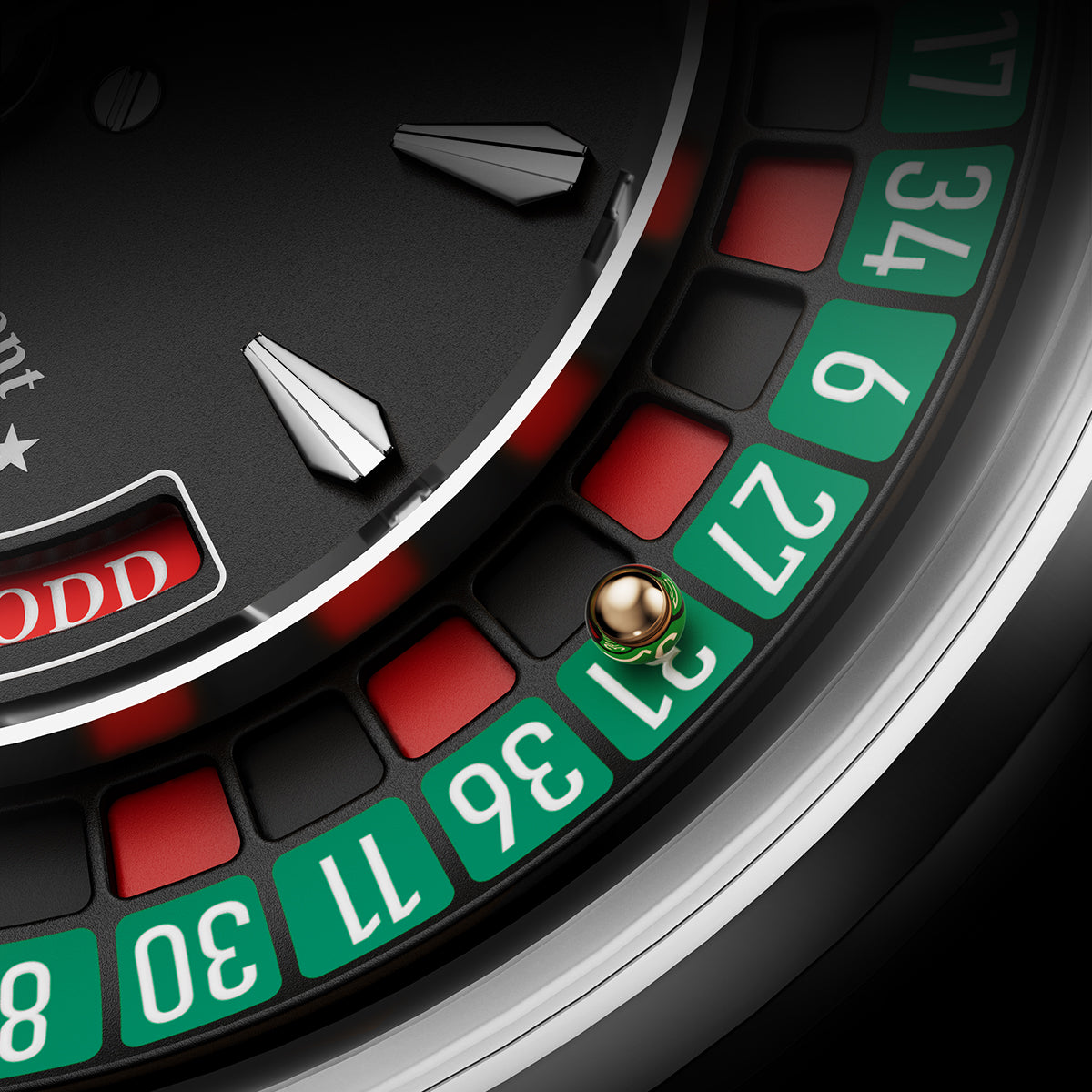 Casino Series Silver European Roulette Automatic Watch