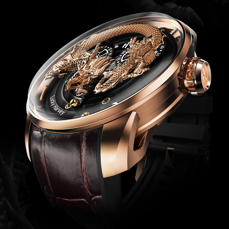 Craftsmanship Series Rose Gold Dragon Automatic Watch