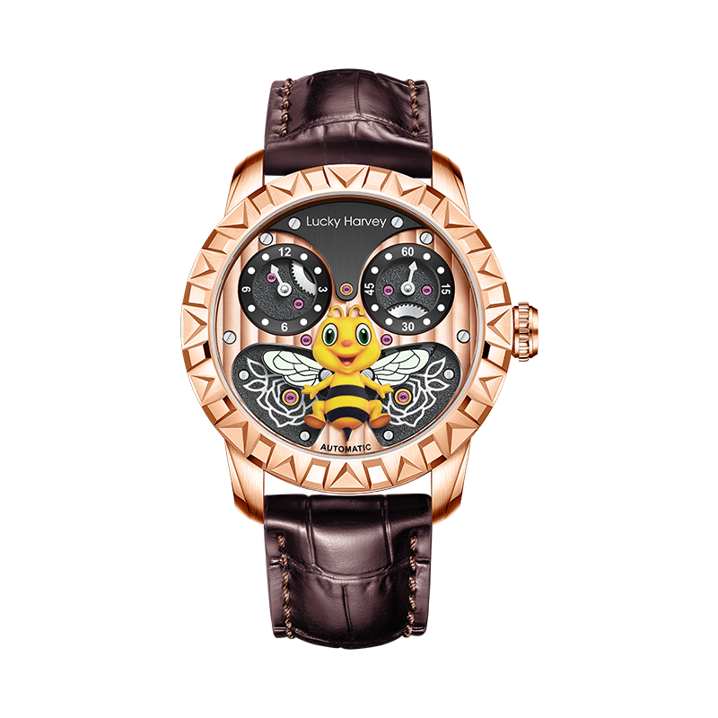 Fun Series Rose Gold Honey Bee Automatic Watch