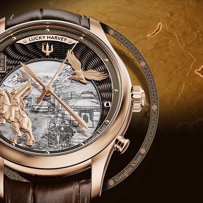 Dynasty Series Rose Gold Titanium Chiming Genghis Khan Limited Edition Automatic Watch