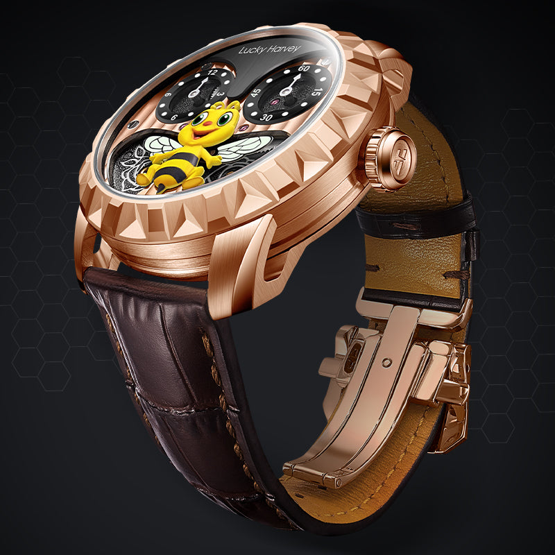 Fun Series Rose Gold Honey Bee Automatic Watch