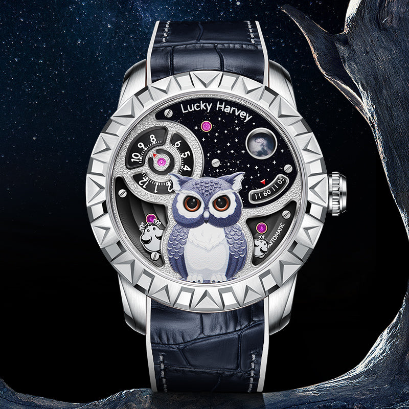 Fun Series Silver Owl Automatic Watch