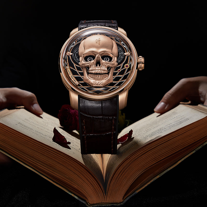 Craftmanship Series Rose Gold Skull Limited edition Automatic Watch