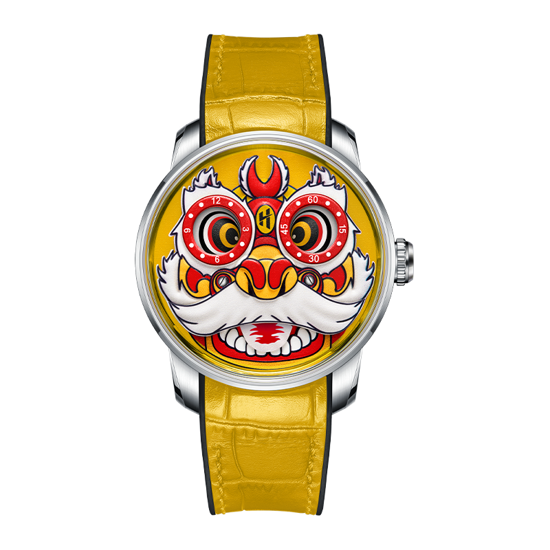 Fun Series Yellow Lion Dance Automatic Watch