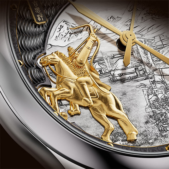 Dynasty Series Silver Titanium Chiming Genghis Khan Limited Edition Automatic Watch