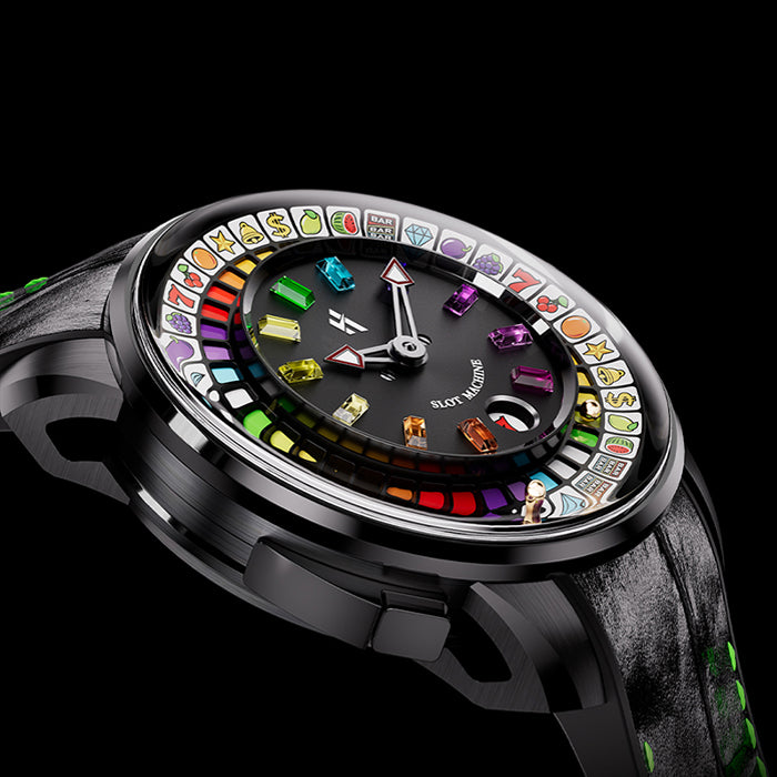 Casino Series Black Slots Machine Limited Edition Automatic Watch
