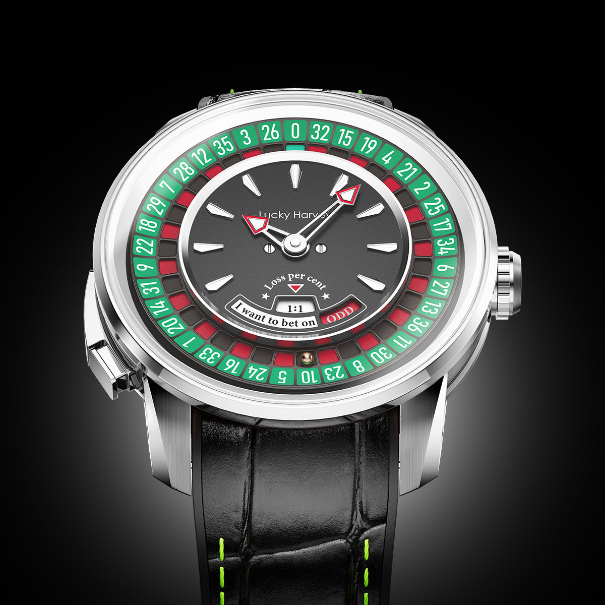 Casino Series Silver European Roulette Automatic Watch