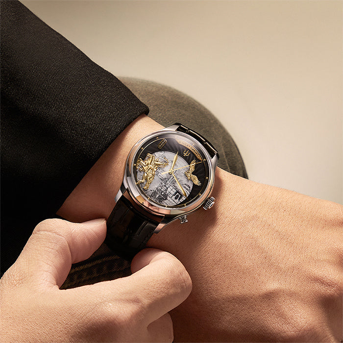 Dynasty Series Silver Titanium Chiming Genghis Khan Limited Edition Automatic Watch