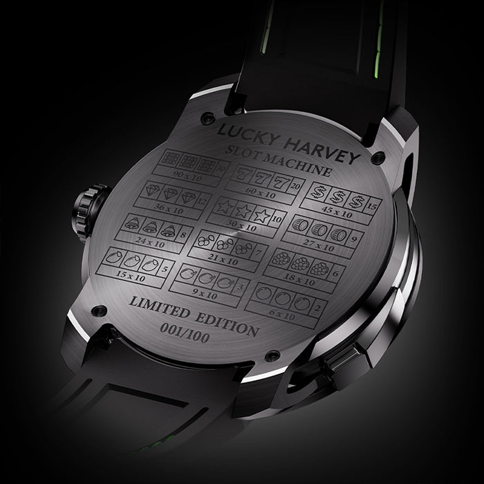 Casino Series Black Slots Machine Limited Edition Automatic Watch
